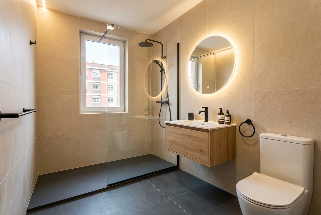 Baño transformado con cambio de bañera por ducha en Delicias Zaragoza